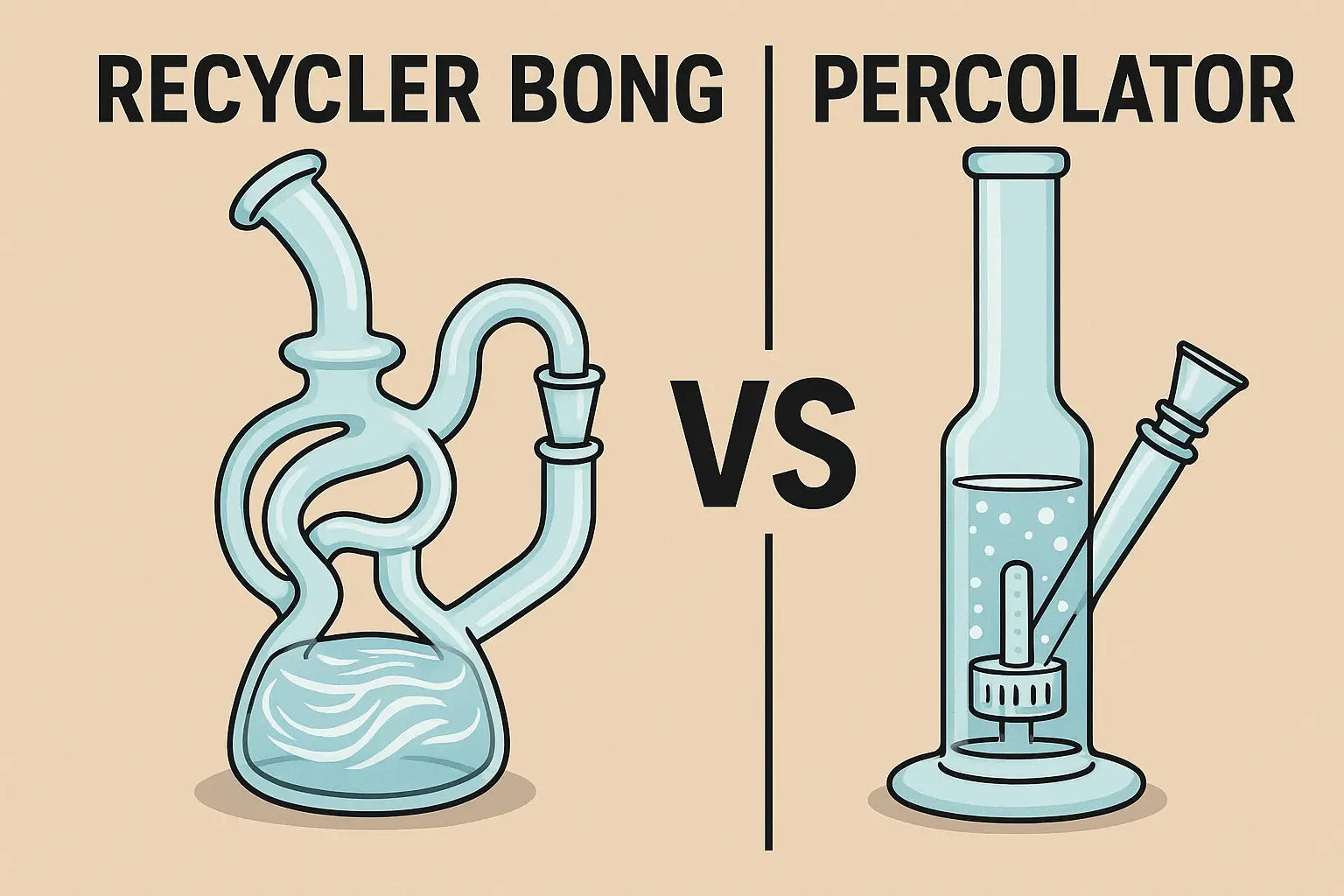 Recycler Bong vs. Percolator Bong-How to Find the Best for You