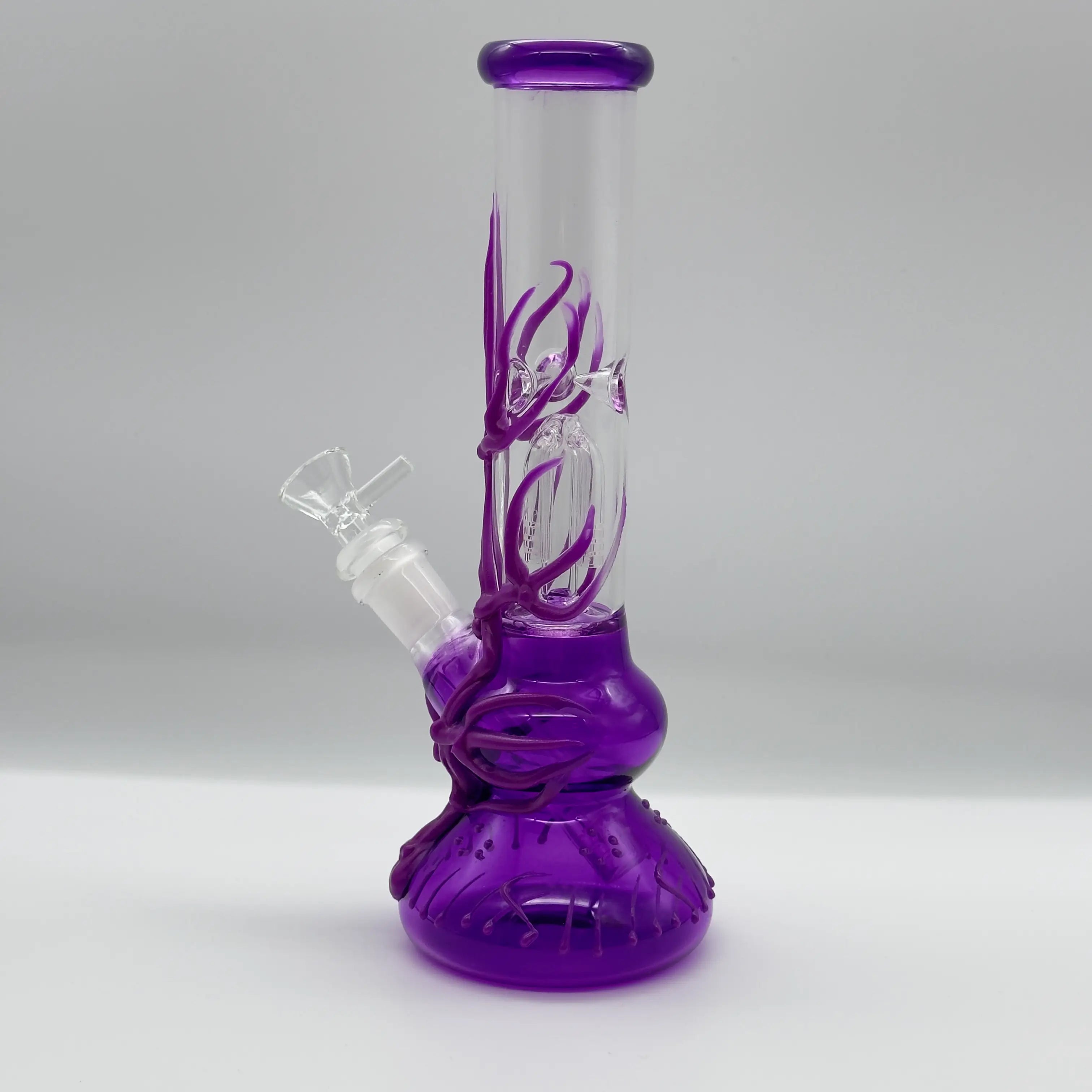 9.8-inch Artistic Purple High Borosilicate Glass Bong