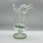 Load image into Gallery viewer, 9.8-inch Green Accent High Borosilicate Glass Bong
