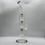 Load image into Gallery viewer, 18” Clear Triple-Percolator Bent-Neck Glass Bong
