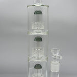 Load image into Gallery viewer, 18” Clear Triple-Percolator Bent-Neck Glass Bong
