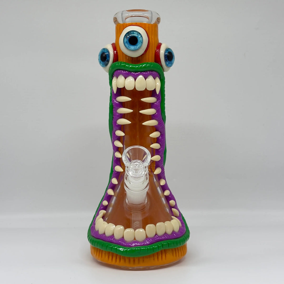 10" Three-Eyed Monster Cool Glass Bong