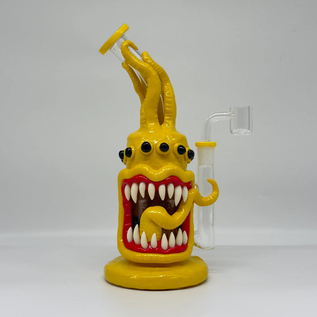 9" Yellow Tentacle Cool Monster Dab Rig