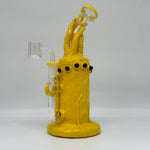 Load image into Gallery viewer, 9&quot; Yellow Tentacle Cool Monster Dab Rig
