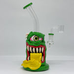 Load image into Gallery viewer, 9&quot; Green Cyclops Monster Cool Dab Rig
