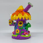 Load image into Gallery viewer, 7.5&quot; Sunflower Cottage Cool Glass Dab Rig Bong
