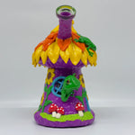 Load image into Gallery viewer, 7.5&quot; Sunflower Cottage Cool Glass Dab Rig Bong
