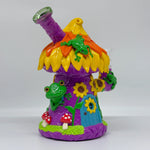 Load image into Gallery viewer, 7.5&quot; Sunflower Cottage Cool Glass Dab Rig Bong
