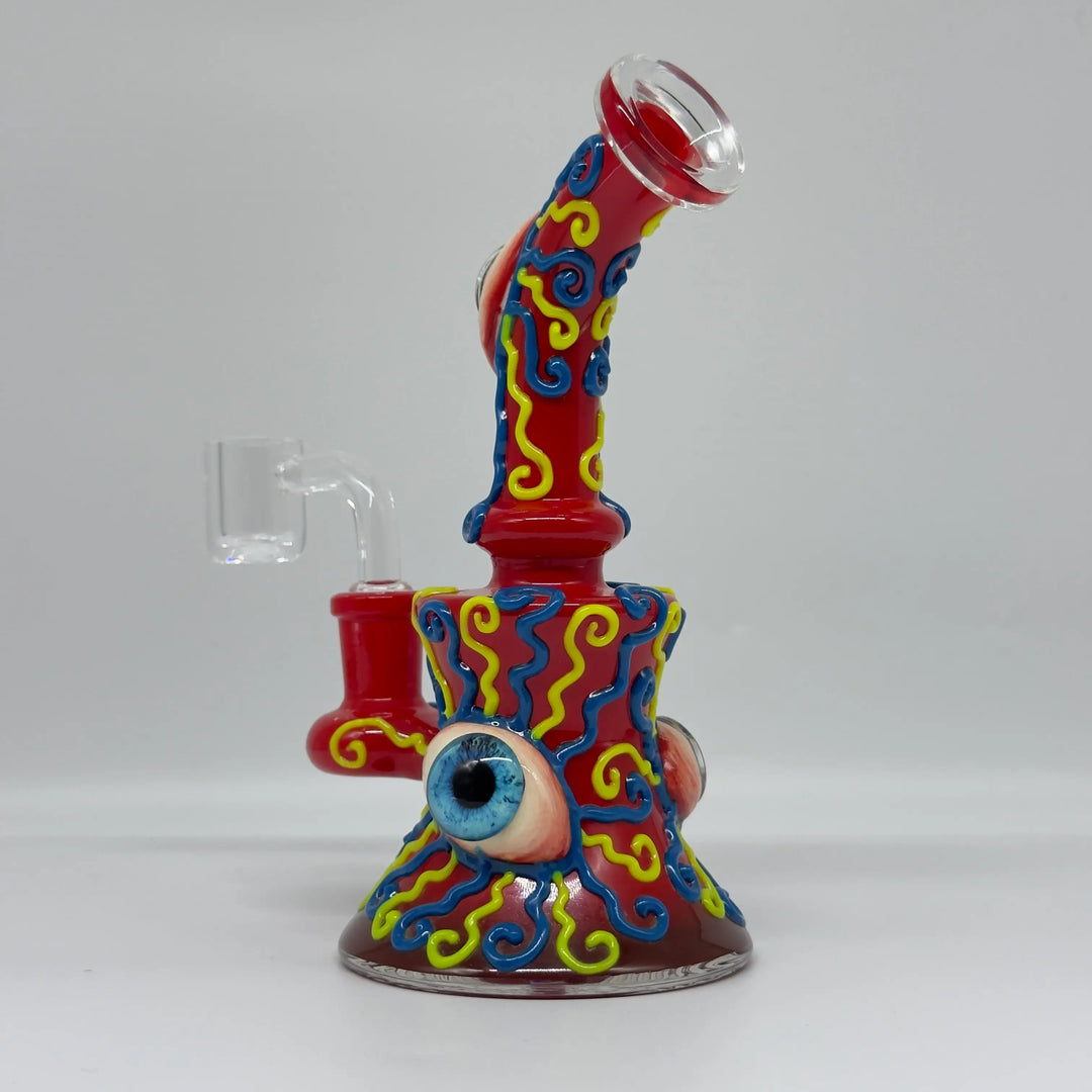 6.7"Psychedelic Eyeball Glow Dab Rig