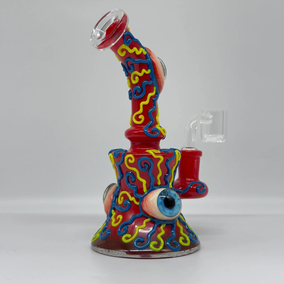 6.7"Psychedelic Eyeball Glow Dab Rig