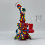 Load image into Gallery viewer, 6.7&quot;Psychedelic Eyeball Glow Dab Rig
