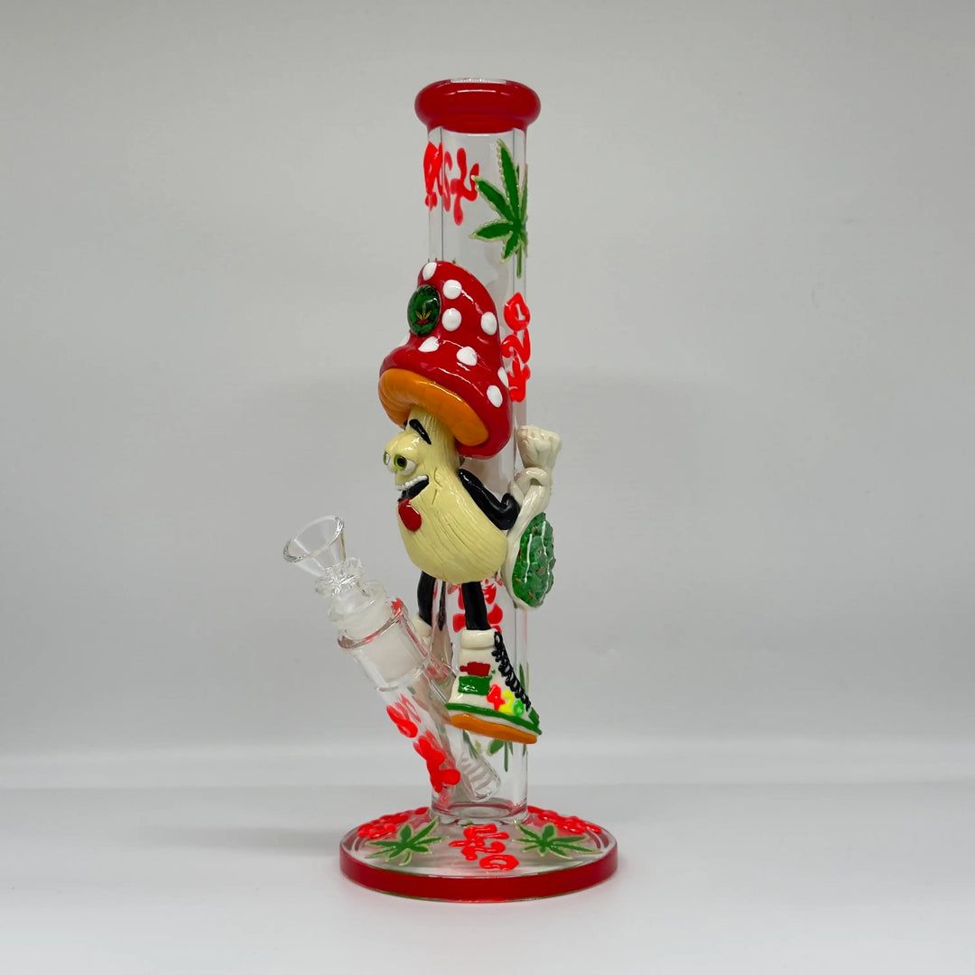 11.8" Glow 420 Mushroom Cool Glow in The dark Bong