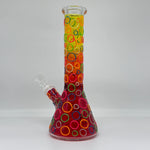 Load image into Gallery viewer, 9.8&quot;Glow Polka-Dot Glass Beaker Glow in The dark Bong
