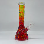 Load image into Gallery viewer, 9.8&quot;Glow Polka-Dot Glass Beaker Glow in The dark Bong
