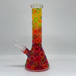 Load image into Gallery viewer, 9.8&quot;Glow Polka-Dot Glass Beaker Glow in The dark Bong
