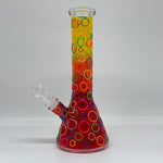 Load image into Gallery viewer, 9.8&quot;Glow Polka-Dot Glass Beaker Glow in The dark Bong
