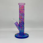Load image into Gallery viewer, 9.8&quot;Glow Polka-Ring Glass Glow Bong
