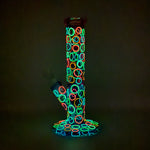 Load image into Gallery viewer, 9.8&quot;Glow Polka-Ring Glass Glow Bong
