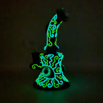 Load image into Gallery viewer, 6.7&quot;Psychedelic Eyeball Glow Dab Rig

