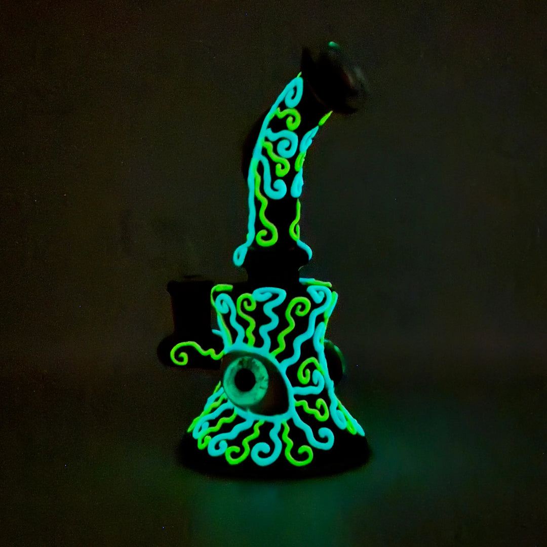 6.7"Psychedelic Eyeball Glow Dab Rig