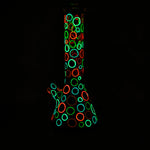 Load image into Gallery viewer, 9.8&quot;Glow Polka-Dot Glass Beaker Glow in The dark Bong
