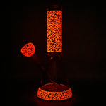 Load image into Gallery viewer, 9.8″Red Glow-Scribble Glass Beaker Glow in The Dark  Bong
