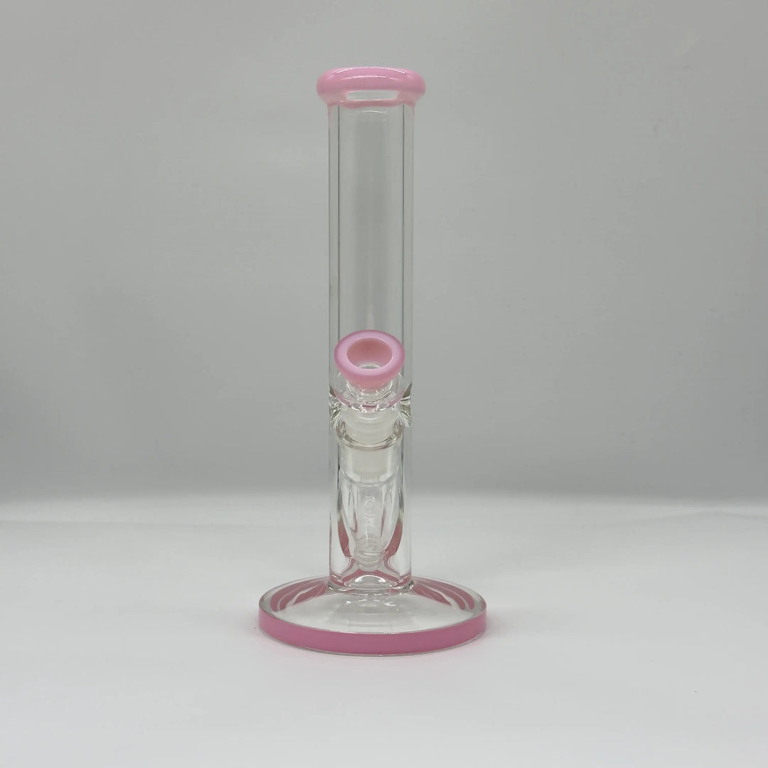 10-Inch Pink Straight Tube Cheap Glass Bong