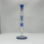 Load image into Gallery viewer, 14-Inch Double Jelly Percolator Glass Tower Bong
