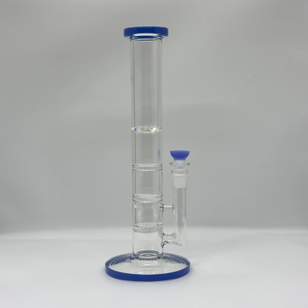 14-Inch Triple Honeycomb Percolator Glass Bong