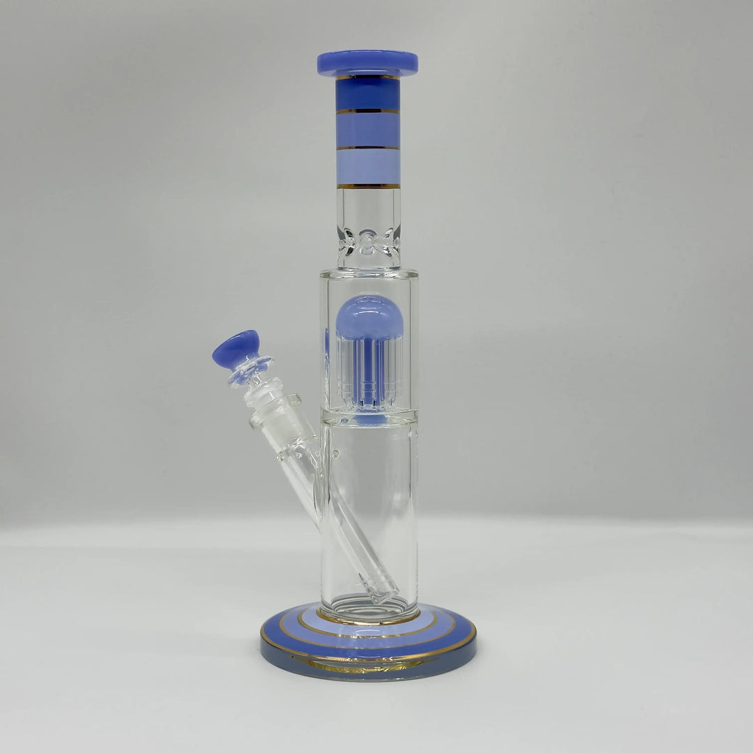 12-Inch Jelly Percolator Straight Tube Glass Bong
