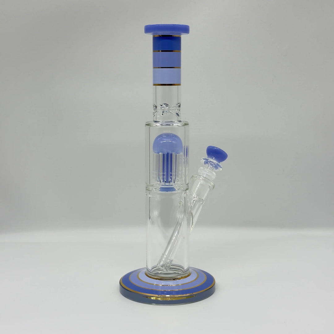 12-Inch Jelly Percolator Straight Tube Glass Bong