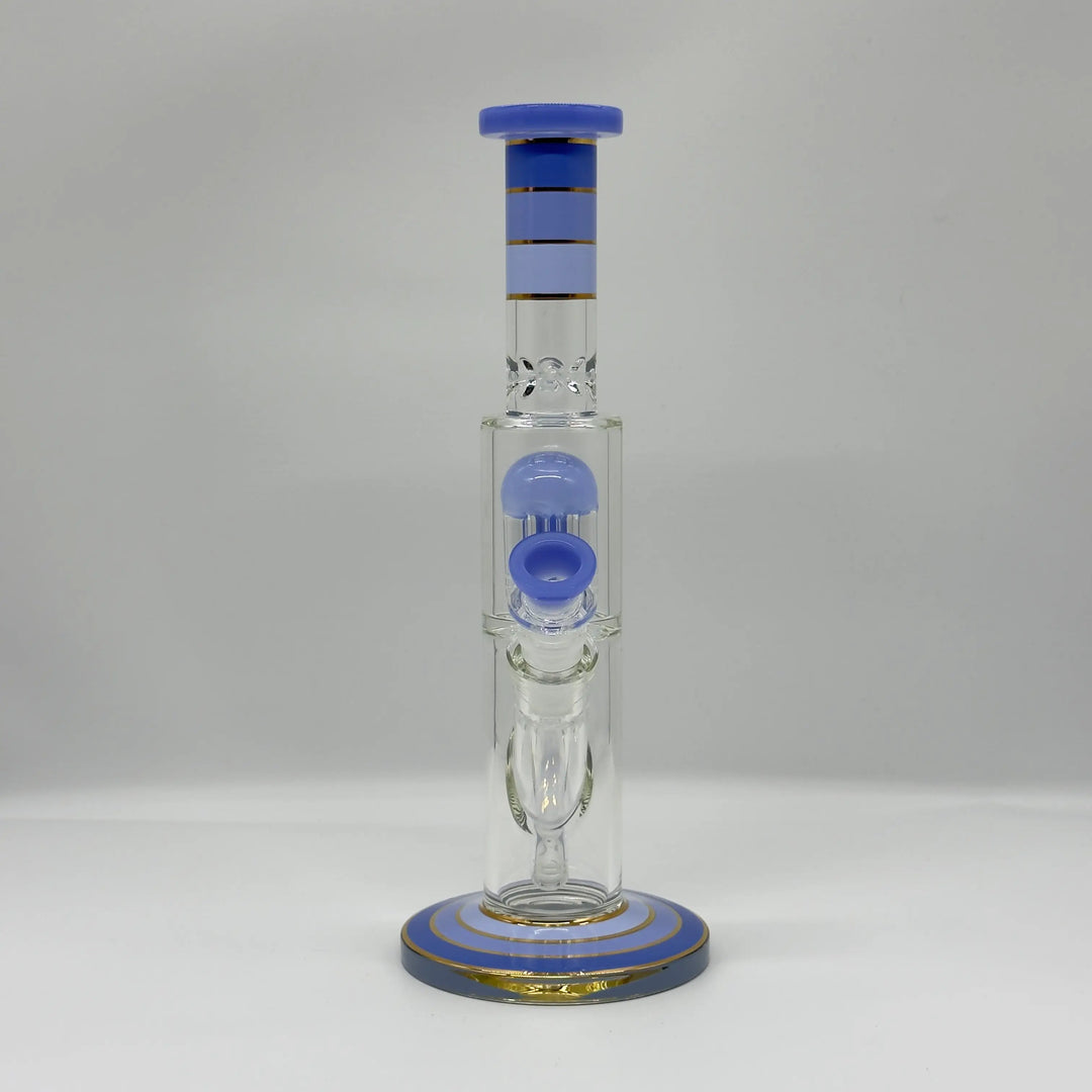 12-Inch Jelly Percolator Straight Tube Glass Bong