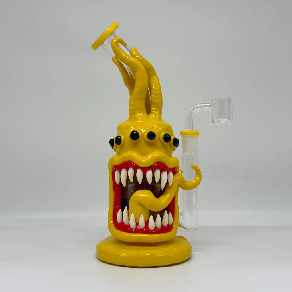 9" Yellow Tentacle Cool Monster Dab Rig