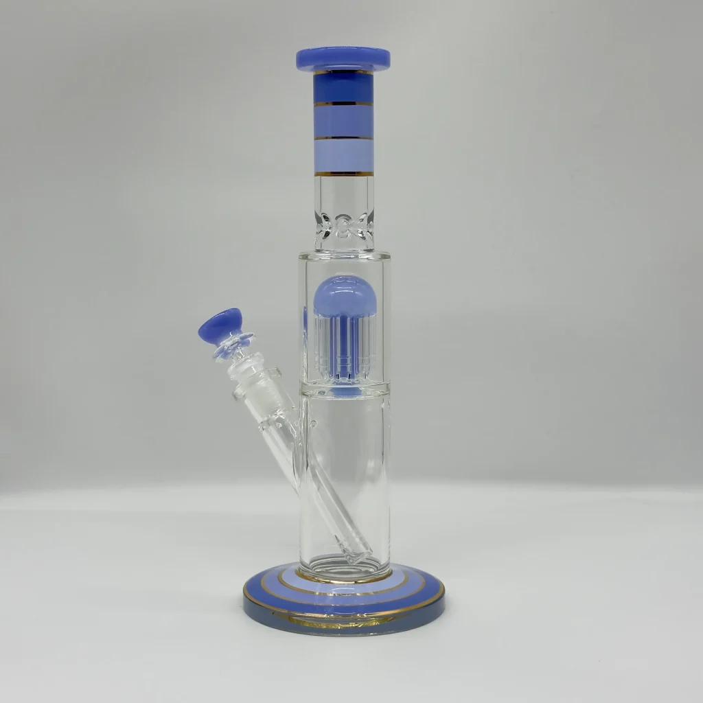 12-Inch Jelly Percolator Straight Tube Glass Bong