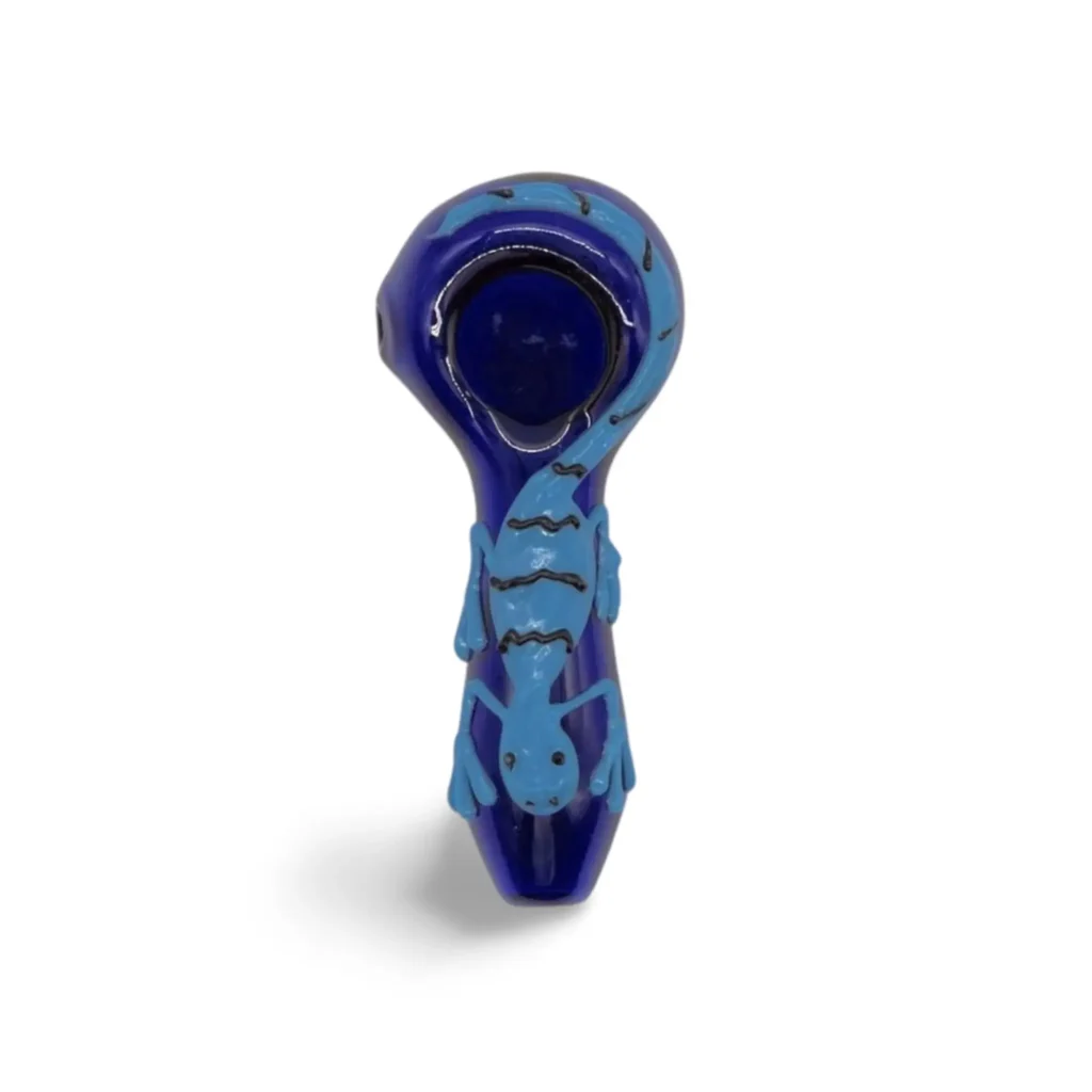 Blue Lizard Glass Hand Pipe