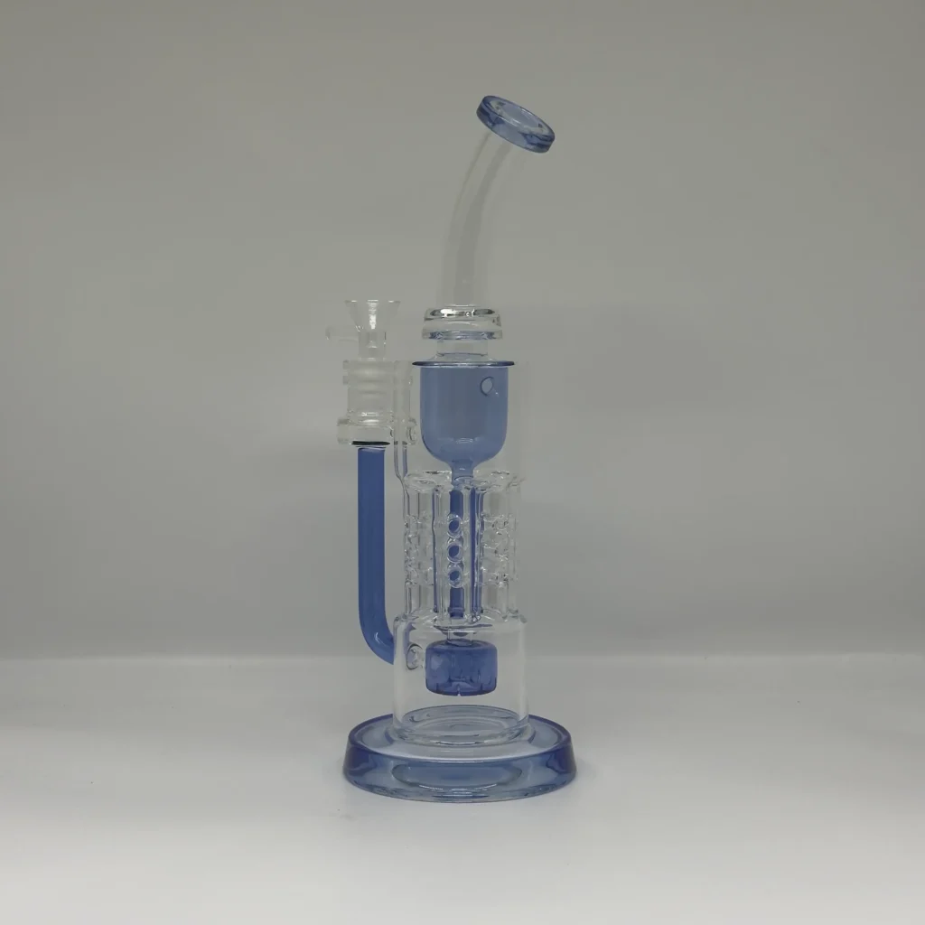 12 in Blue Multi-Percolator And Recycler Dab Rig Bong