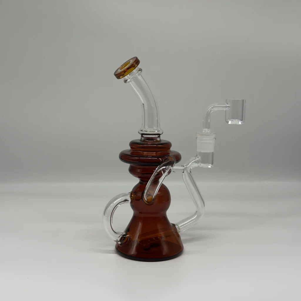 8" Amber Loop Recycler Dab Rig