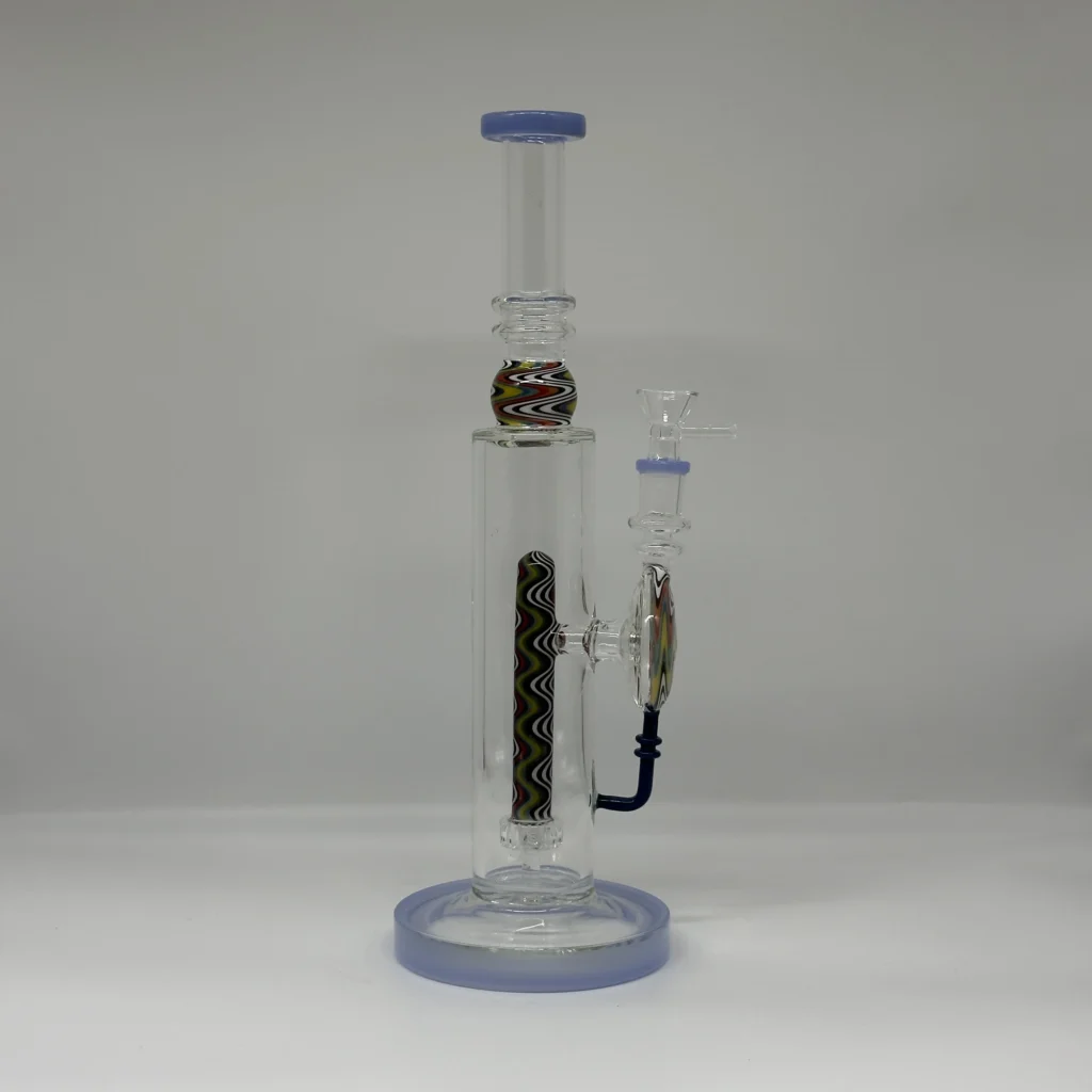 13.4" Wig Wag Straight Tube Glass Bong